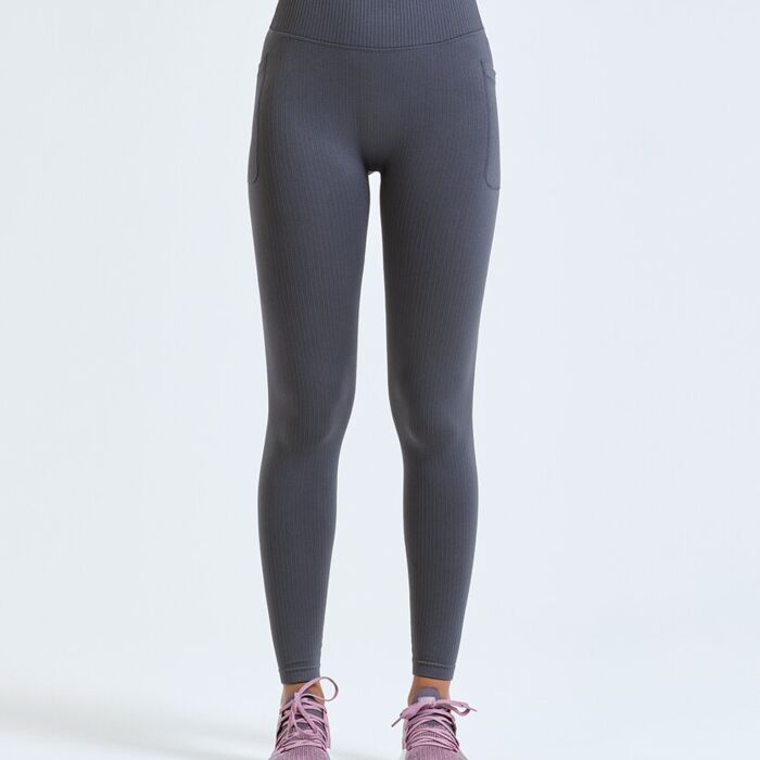 Women's TriDri® ribbed seamless 3D fit multi-sport leggings Thumbnail