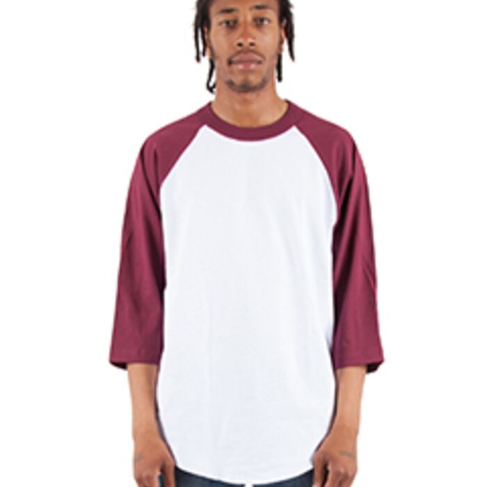 Adult Three-Quarter Sleeve Raglan T-Shirt Thumbnail