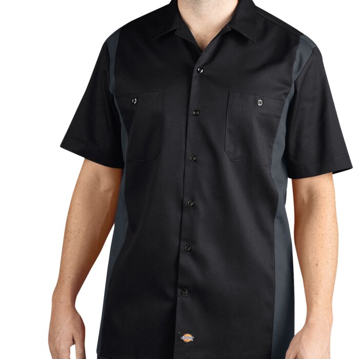 Men's Two-Tone Short-Sleeve Work Shirt Thumbnail