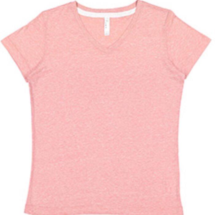 Ladies' V-Neck Harborside Melange Jersey T-Shirt Thumbnail