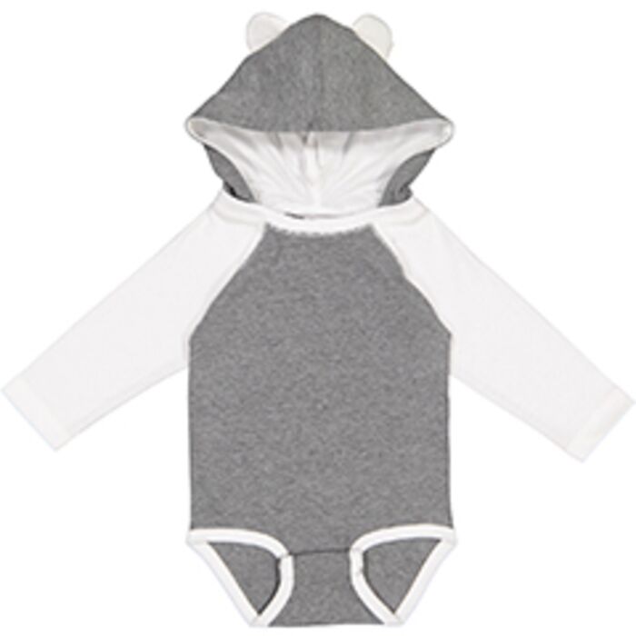 Infant Long Sleeve Fine Jersey Bodysuit With Ears Thumbnail