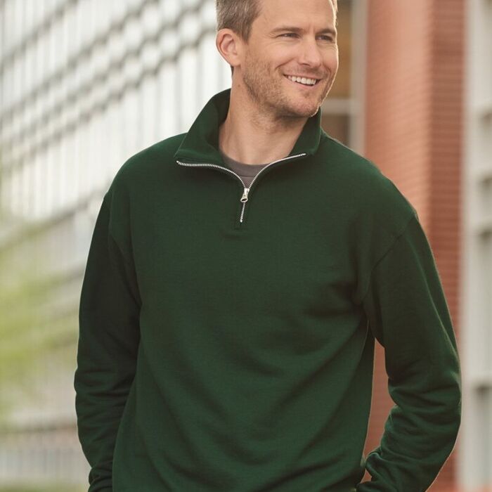 Unisex Nublend® Cadet Collar Quarter-Zip Sweatshirt Thumbnail