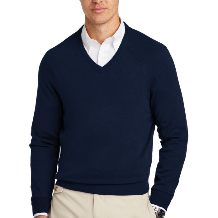 Cotton Stretch V Neck Sweater Thumbnail