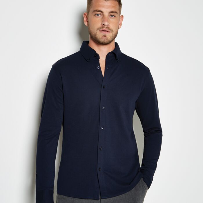 Kustom Kit Long Sleeve Superwash® 60°C Piqué Shirt Thumbnail