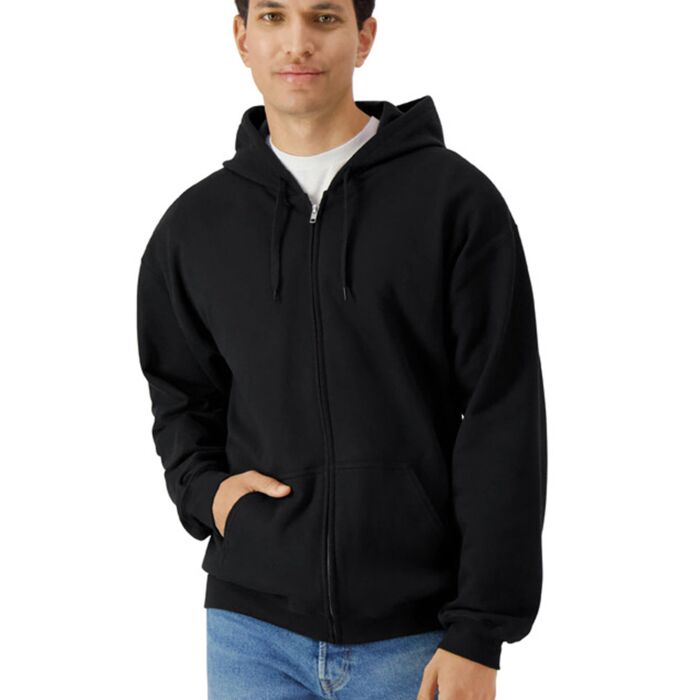 Softstyle Midweight Fleece Adult Full Zip Hooded Sweatshirt Thumbnail