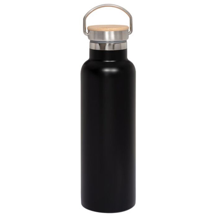20oz Vacuum Insulated Water Bottle With Bamboo Lid Thumbnail