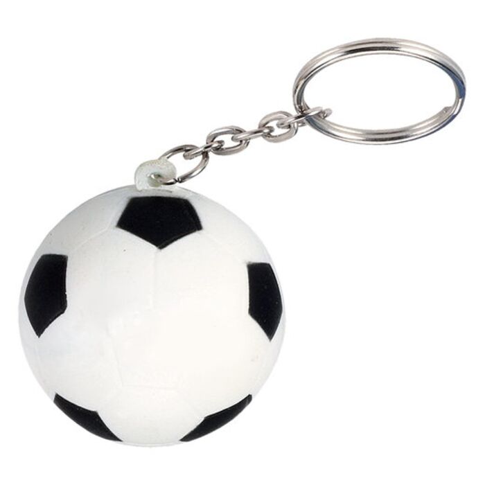 Soccer Ball Shape Stress Ball Keychain Thumbnail