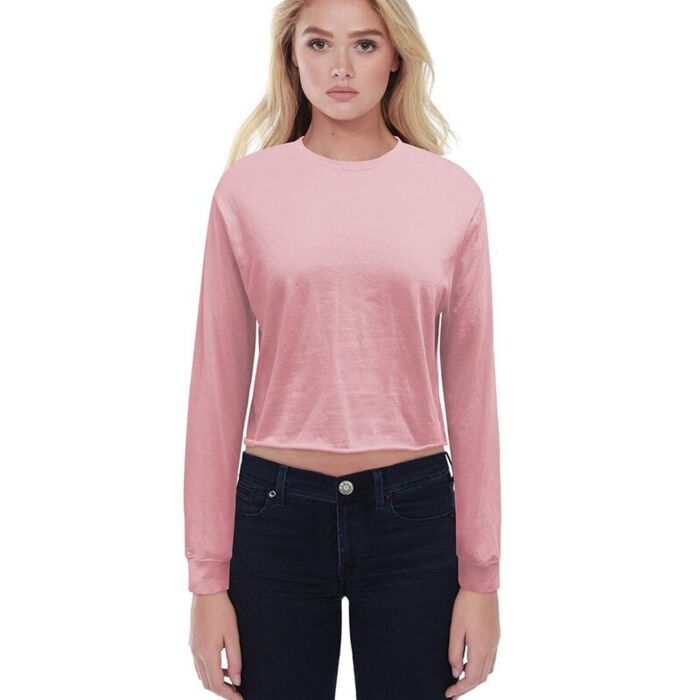 Women's Long-Sleeve Crop Boyfriend T-Shirt Thumbnail