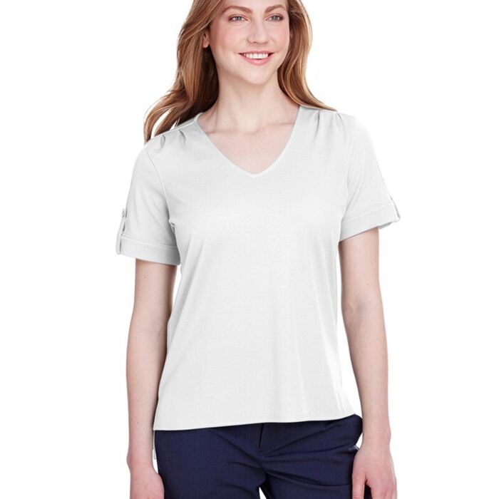 Women's CrownLux Performance® Plaited Rolled Sleeve Shirt Thumbnail