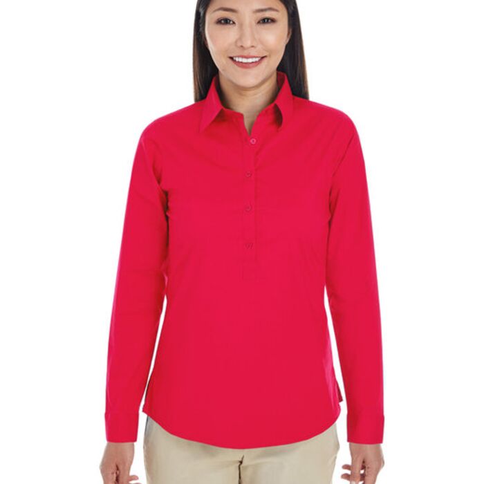 Women's Perfect Fit™ Half-Placket Tunic Dress Shirt Thumbnail