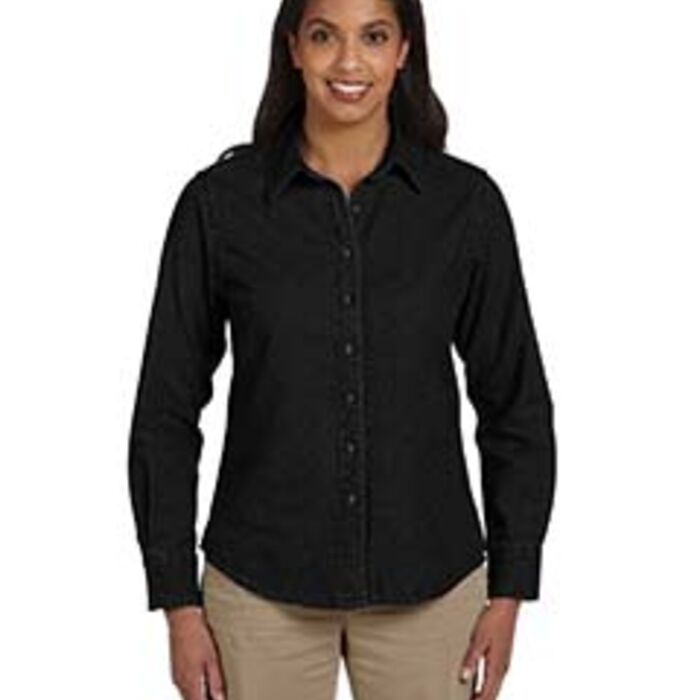 Ladies' Long-Sleeve Denim Shirt Thumbnail