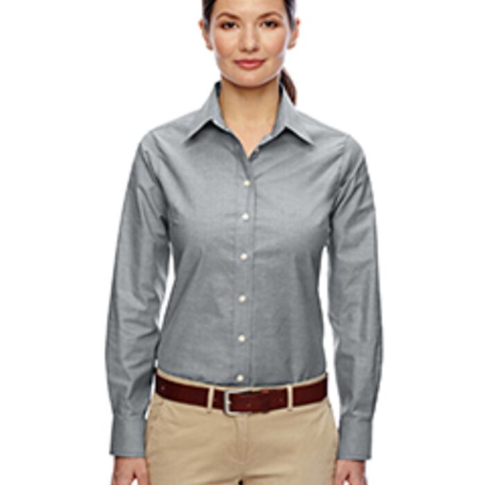 Ladies' Long-Sleeve Oxford with Stain-Release Thumbnail