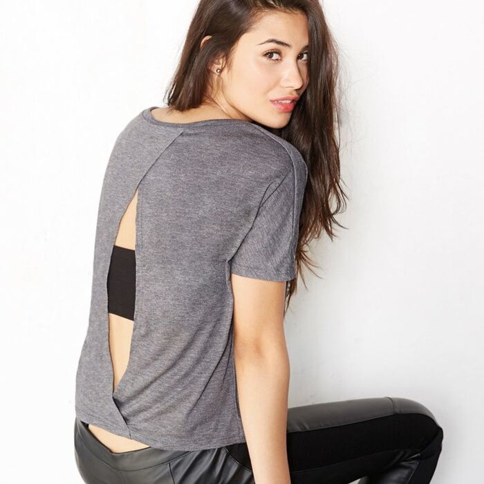 Women's Flowy Open Back Tee Thumbnail