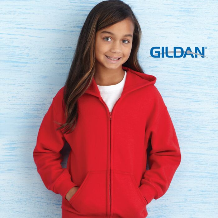 Heavy Blend Youth Full Zip Hooded Sweatshirt Thumbnail