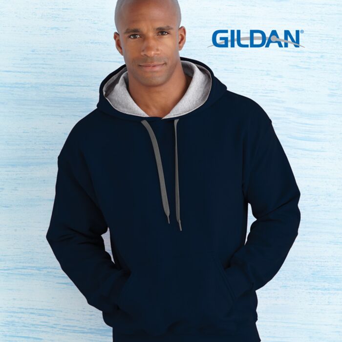 Heavy Blend Adult Contrast Hooded Sweatshirt Thumbnail