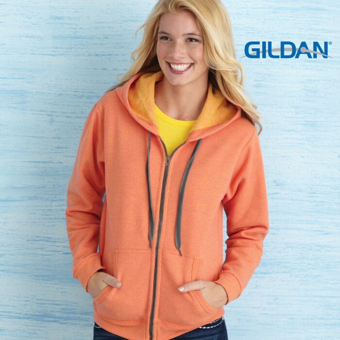 Heavy Blend Vintage Classic Missy Fit Full Zip Hooded Sweatshirt Thumbnail