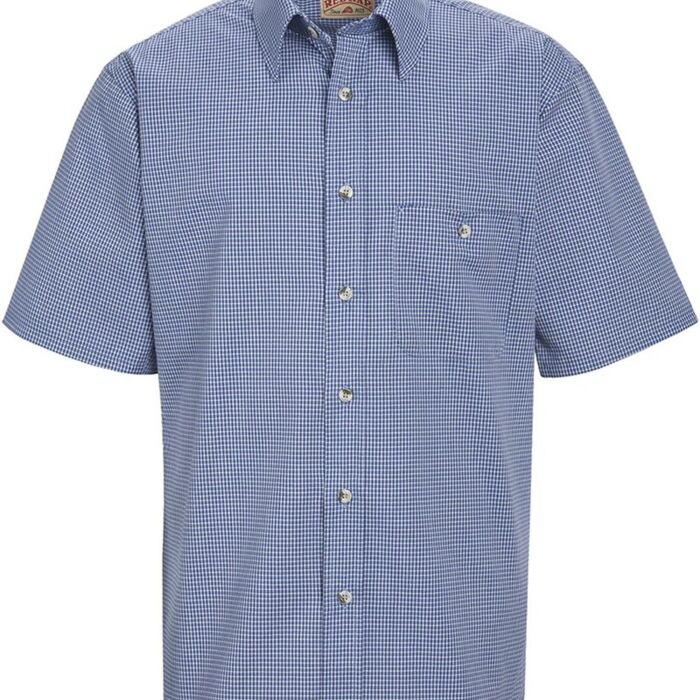 Men's Mini-Plaid Uniform Short Sleeve Shirt Thumbnail