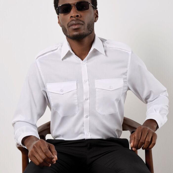 Tailored Fit Long Sleeved Pilot Shirt Thumbnail