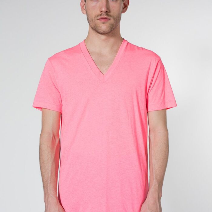 BB456 Poly-Cotton S/S V-Neck T-Shirt Thumbnail