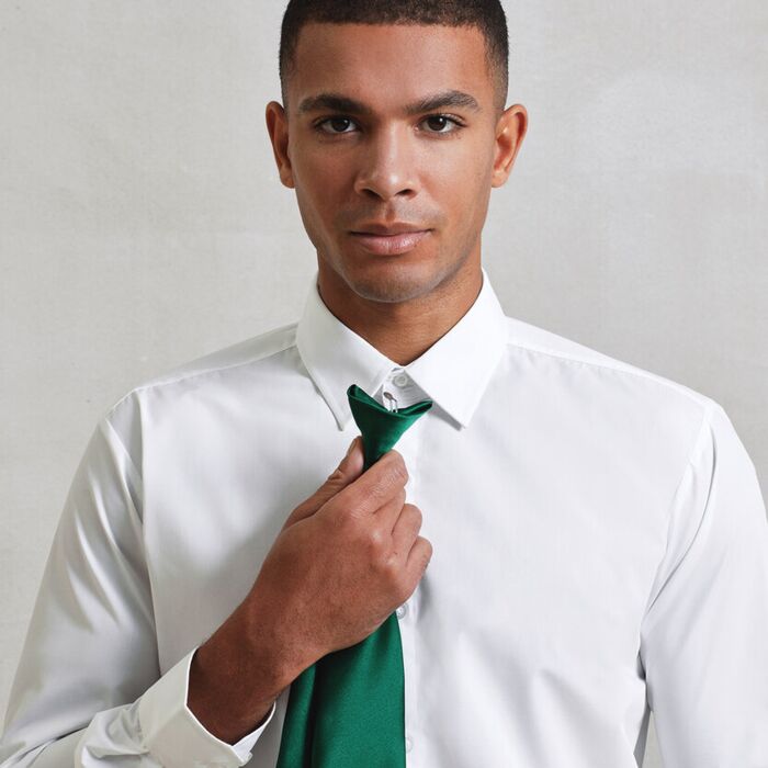 'Colours' satin clip tie Thumbnail