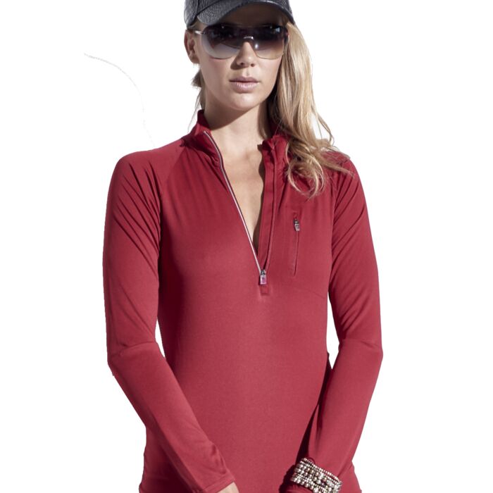 AI314 Women's Half Zip Run Away Top Thumbnail