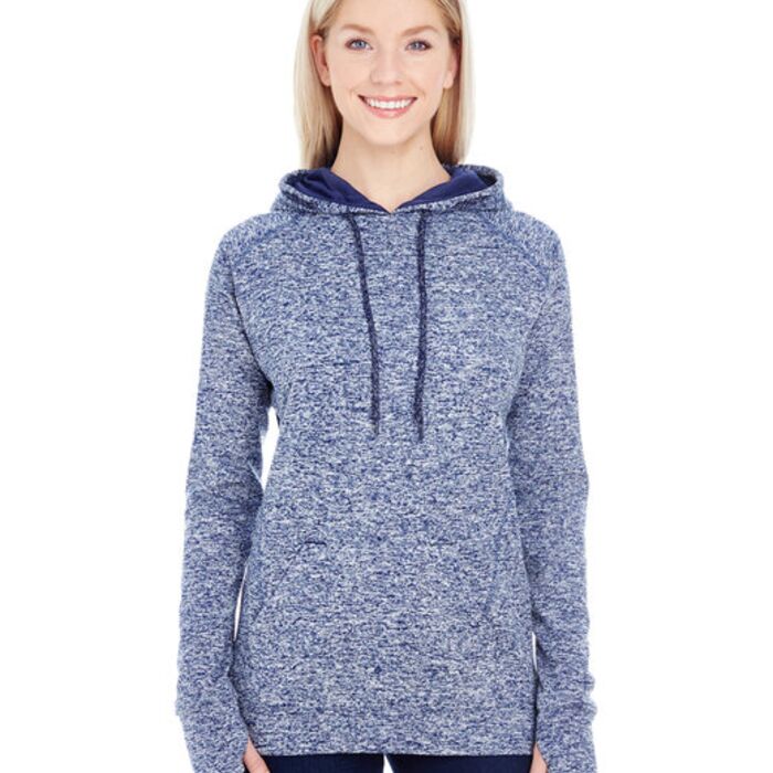 Ladies' Cosmic Contrast Fleece Hooded Sweatshirt Thumbnail