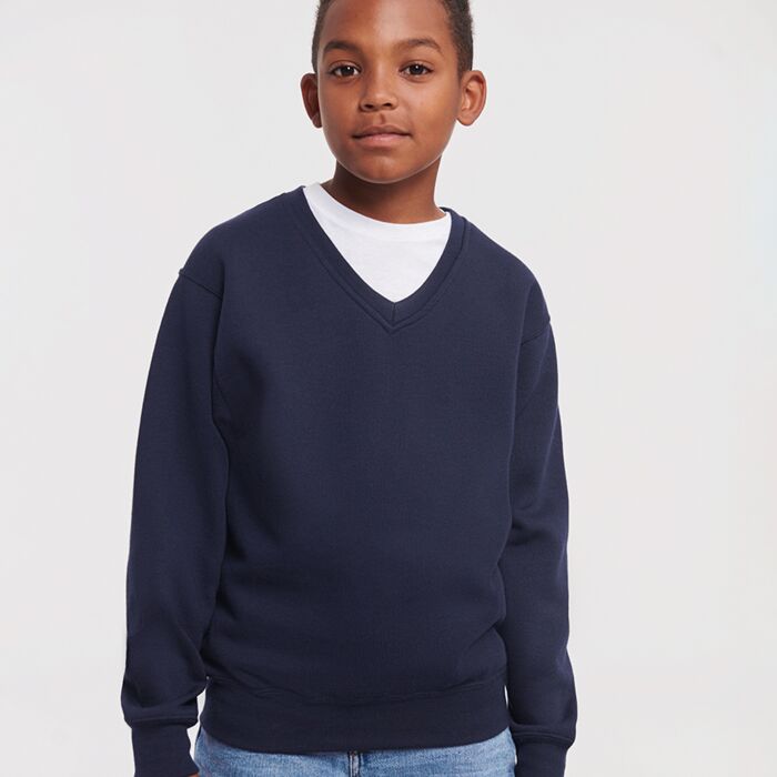 Russell Schoolgear Kids V Neck Sweatshirt Thumbnail