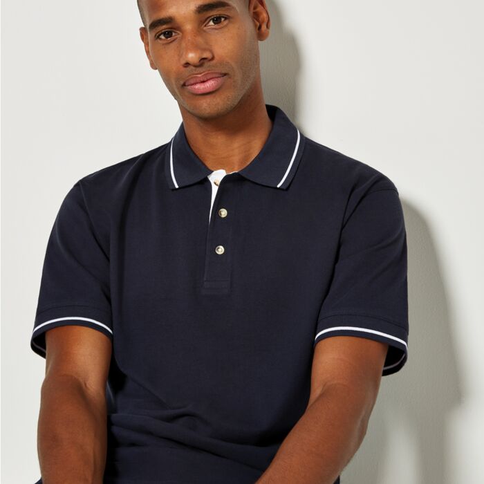 Kustom Kit St Mellion Tipped Cotton Piqué Polo Shirt Thumbnail