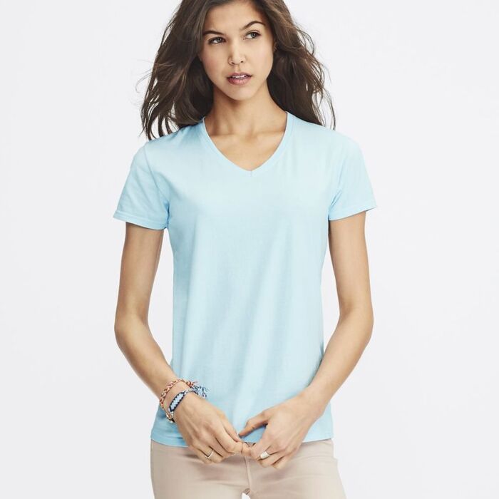 Garment-Dyed Women’s Midweight V-Neck T-Shirt Thumbnail