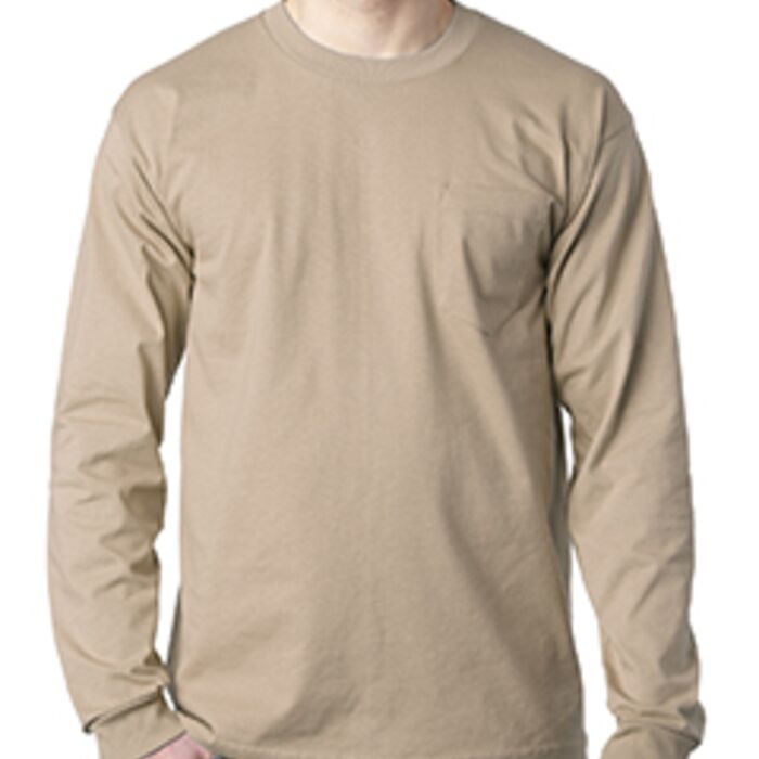 Adult USA Made Heavyweight Long-Sleeve Pocket T-Shirt Thumbnail