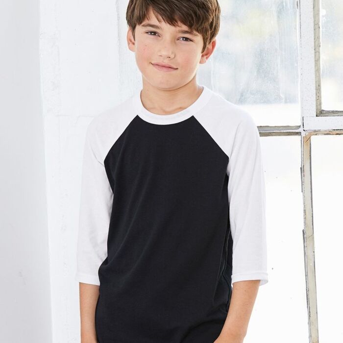 Youth Three-Quarter Sleeve Baseball Tee Thumbnail