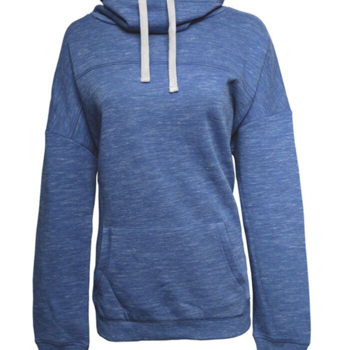 Ladies' Melange Fleece Cowl Neck Sweatshirt Thumbnail