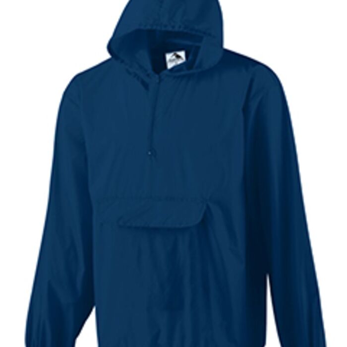 Hooded Nylon Half Zip Pullover Pouch Jacket Thumbnail