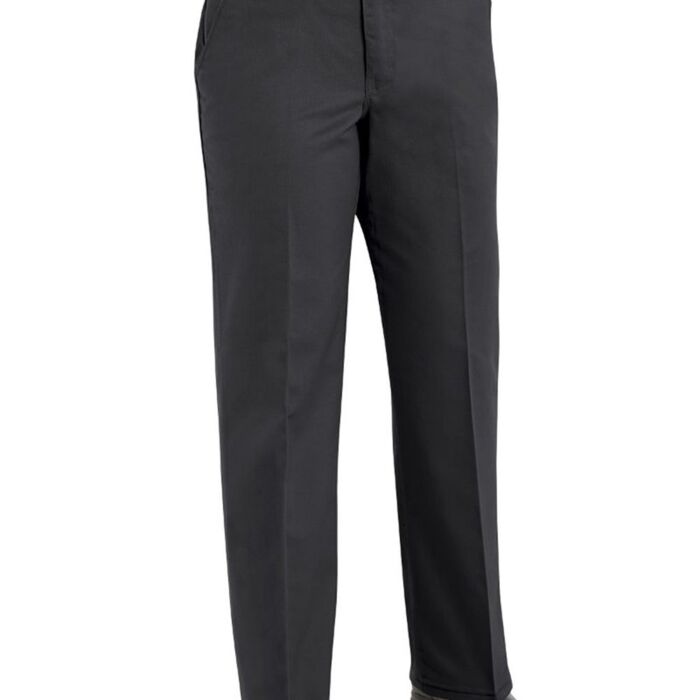 Women's Extended Sizes Plain Front Cotton Pants Thumbnail