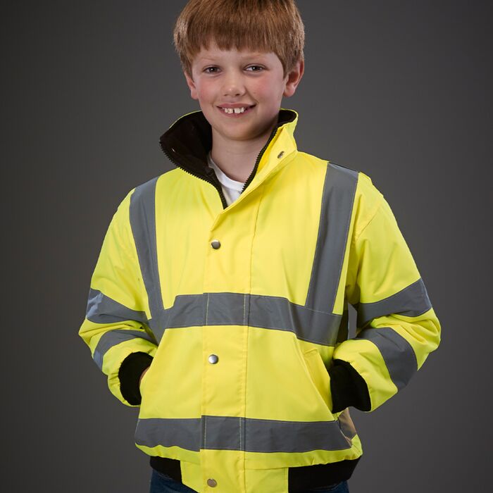 Yoko Kids Hi-Vis Bomber Jacket Thumbnail