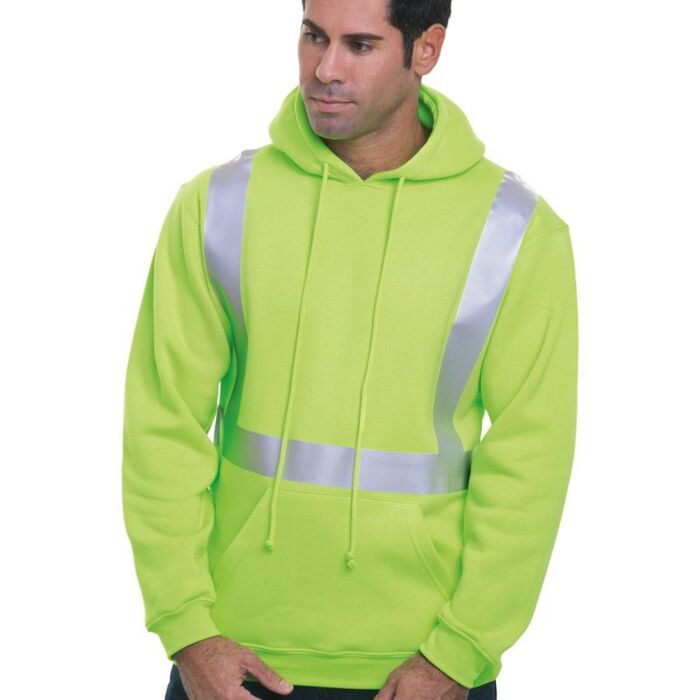 Unisex USA-Made Hi-Visibility Hooded Sweatshirt Thumbnail