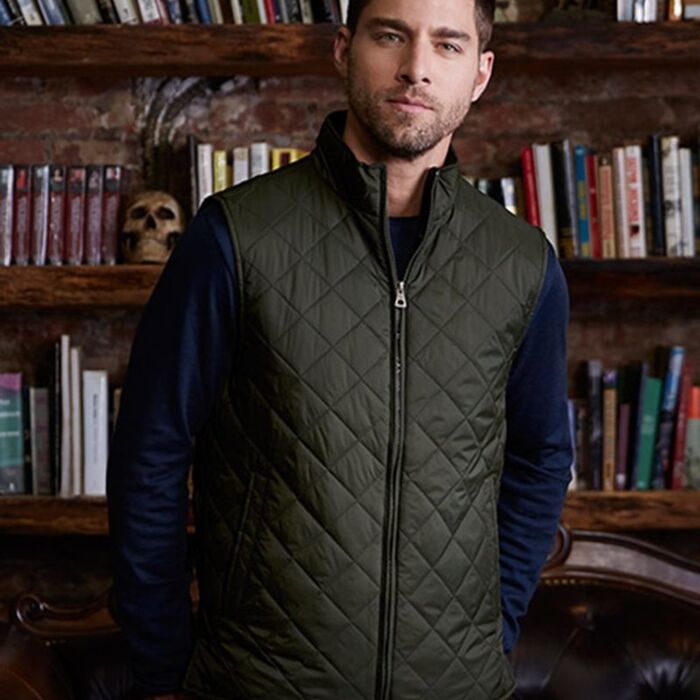 Men's Vintage Diamond Quilted Vest Thumbnail