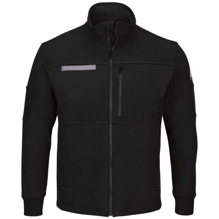 Men's Zip Front Fleece Jacket-Cotton /Spandex Blend Thumbnail