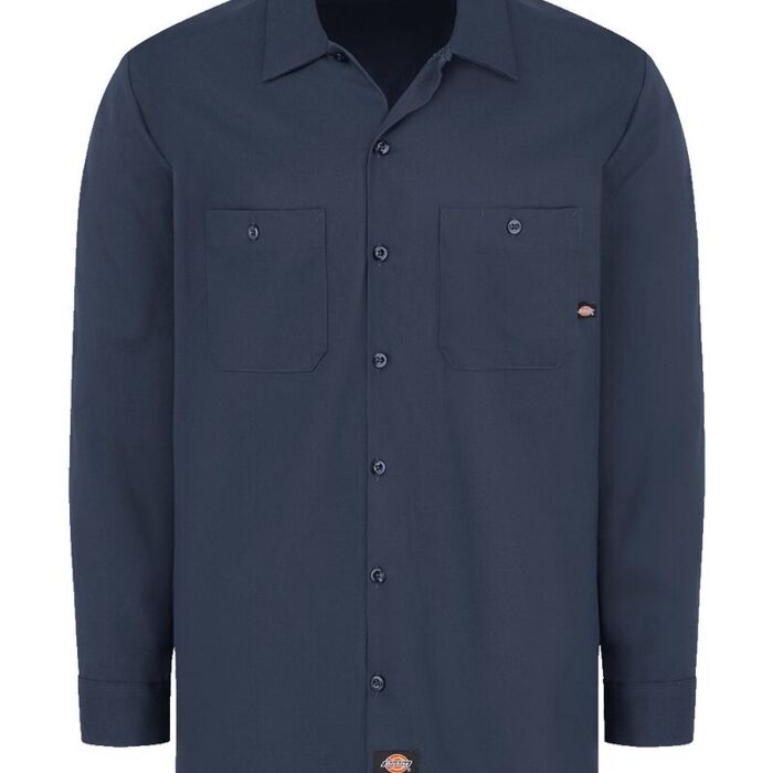 Men's Tall Industrial Cotton Long Sleeve Work Shirt Thumbnail