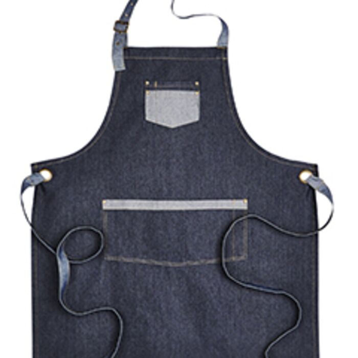 Unisex Domain Contrast Denim Bib Apron Thumbnail