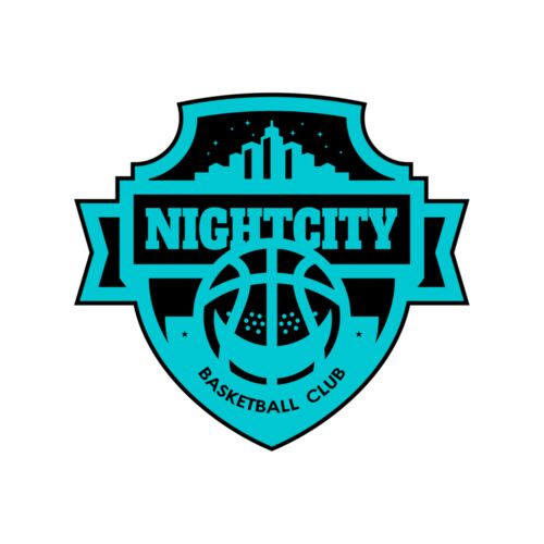 Night city Basketball club logo template Thumbnail