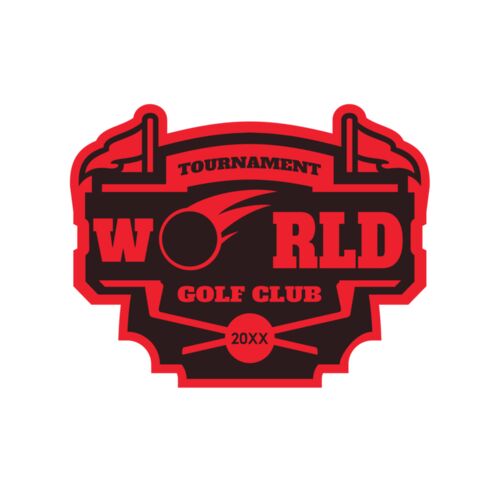 World Tournament Golf club logo template Thumbnail