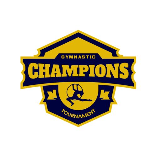 Champions Gymnastic Tournament logo template Thumbnail