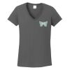 Ladies Heavy Cotton ™ 100% Cotton V Neck T Shirt Thumbnail
