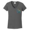 Ladies Heavy Cotton ™ 100% Cotton V Neck T Shirt Thumbnail