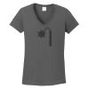 Ladies Heavy Cotton ™ 100% Cotton V Neck T Shirt Thumbnail