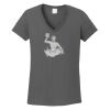 Ladies Heavy Cotton ™ 100% Cotton V Neck T Shirt Thumbnail