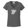 Ladies Heavy Cotton ™ 100% Cotton V Neck T Shirt Thumbnail