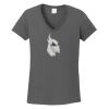 Ladies Heavy Cotton ™ 100% Cotton V Neck T Shirt Thumbnail