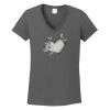 Ladies Heavy Cotton ™ 100% Cotton V Neck T Shirt Thumbnail